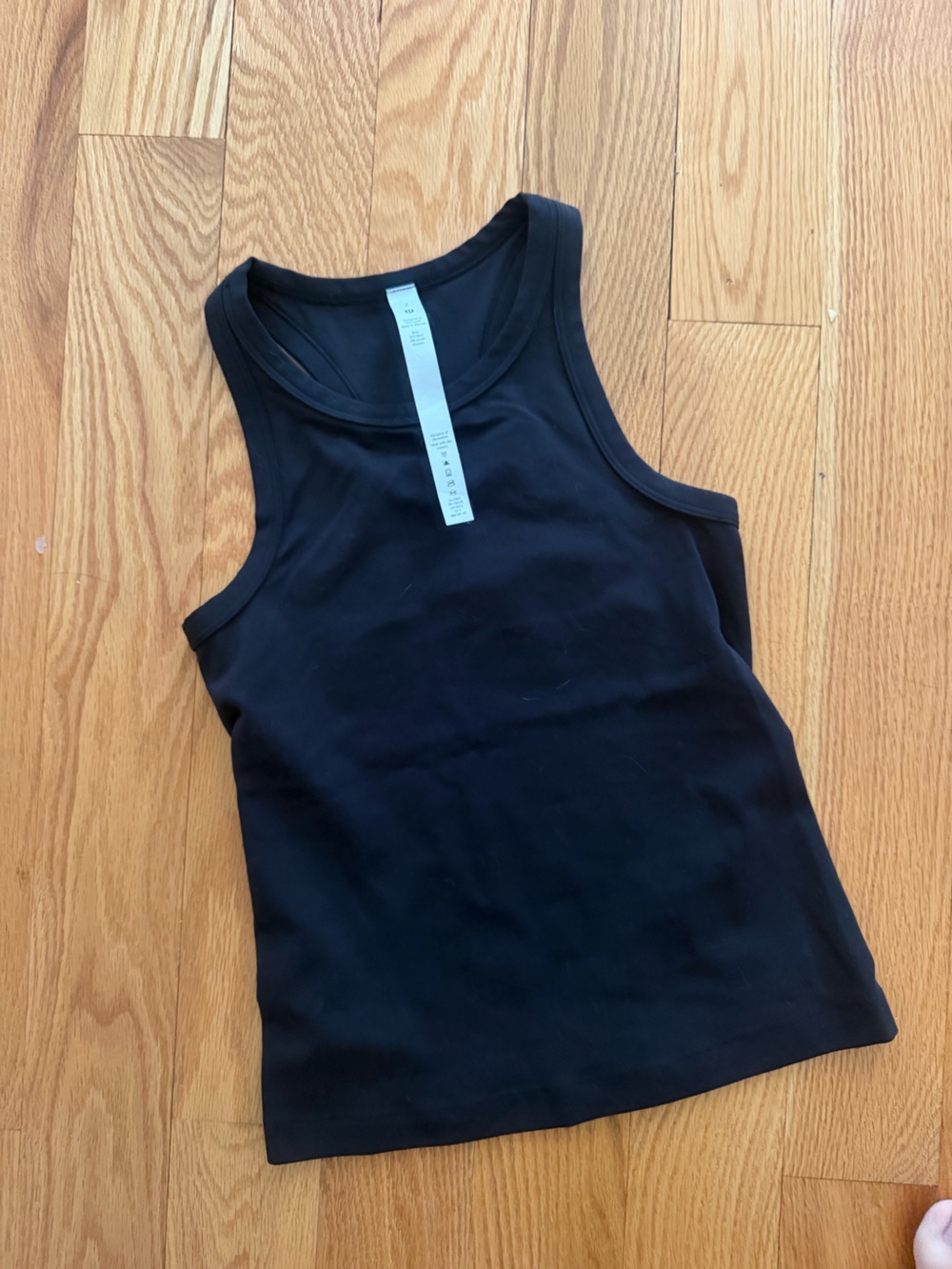 Lululemon align waist length racerback tank top size 2 black like new